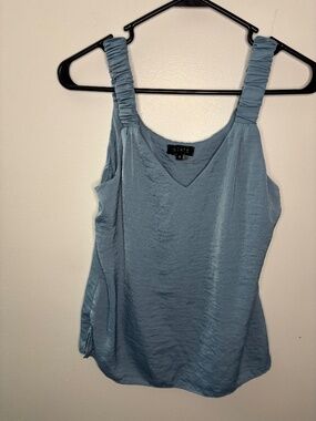 1 State Blue Scrunch Straps Full Length Tank Top Size S
